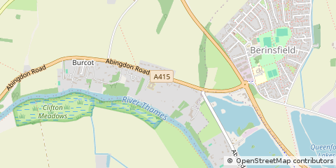 Map of Burcot, Oxfordshire
