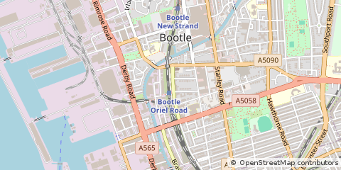 Map of Bootle, Merseyside