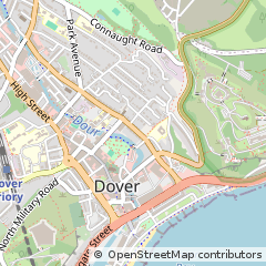 Map of Dover, Kent