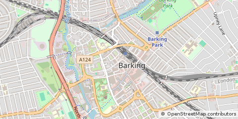 Map of Barking, Essex