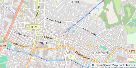 Map of Leigh, Lancashire