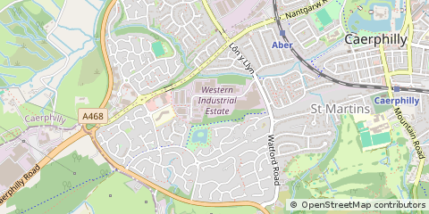 Map of Caerphilly