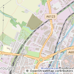 Map of Rotherham, South Yorkshire