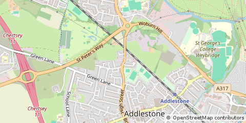 Map of Addlestone