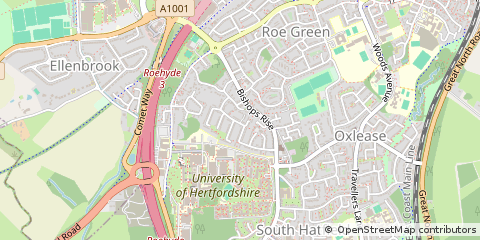 Map of Hatfield