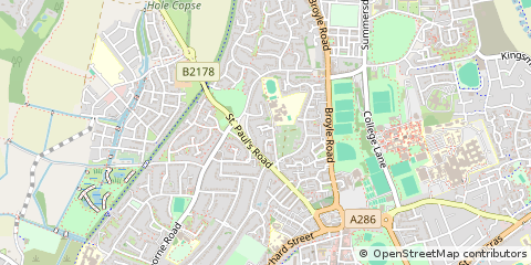 Map of Chichester, West Sussex