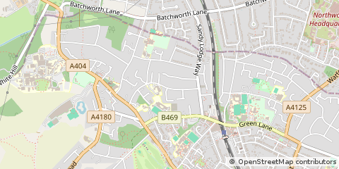 Map of Northwood, Middlesex