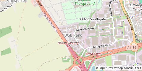 Map of Peterborough, Cambridgeshire