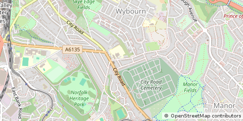 Map of Sheffield, South Yorkshire