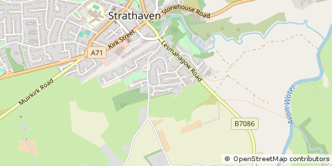 Map of Strathaven, Lanarkshire