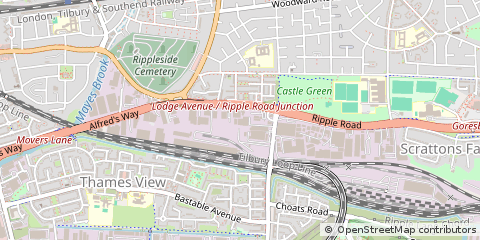 Map of Barking, Essex