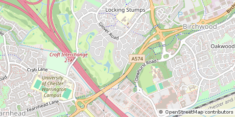 Map of Warrington