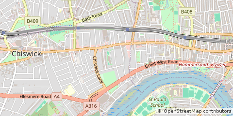 Map of Chiswick, London