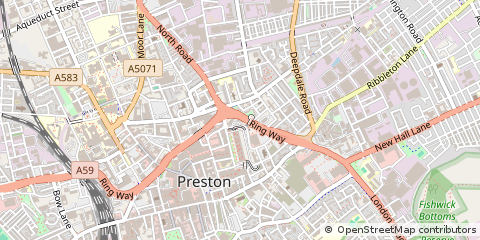 Map of Preston, Lancs