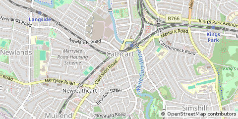 Map of Glasgow, Lanarkshire