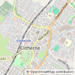 Map of Clitheroe, Lancashire