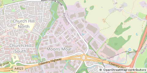 Map of Redditch, Worcestershire