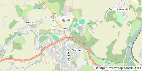 Map of Totnes, Devon