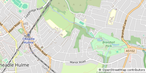 Map of Bramhall, Cheshire