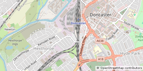 Map of Doncaster