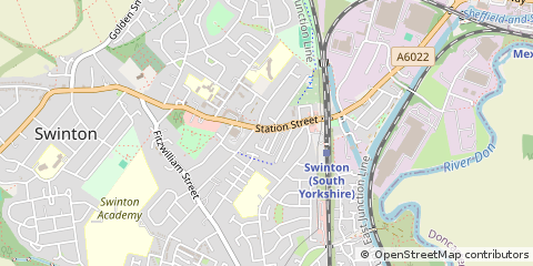 Map of Mexborough, South Yorkshire