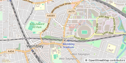 Map of Wembley, Middlesex
