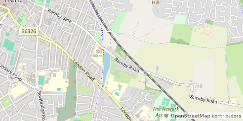 Map of Newark, Notts