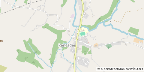 Map of Pencader, SIR Gaerfyrddin