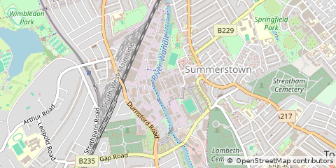Map of Wimbledon, London