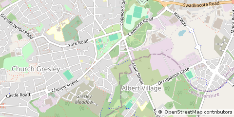 Map of Swadlincote, Derbyshire