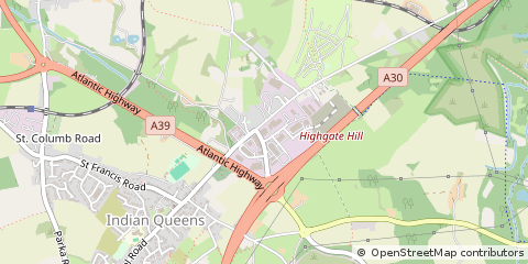 Map of ST. Columb, Cornwall