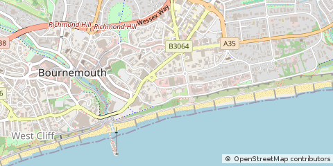 Map of Bournemouth, Dorset