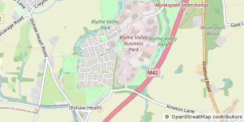 Map of Solihull, West Midlands
