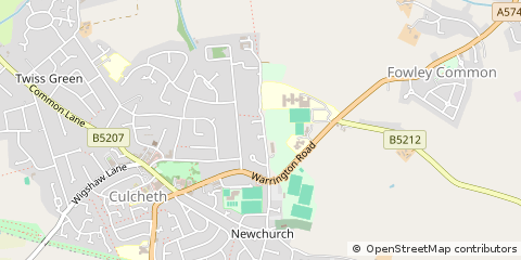 Map of Warrington, Cheshire