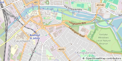 Map of Bedford, Bedfordshire