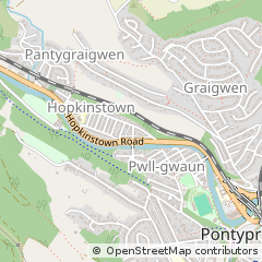 Map of Pontypridd, MID Glamorgan