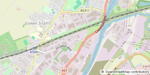 Map of Irlam Manchester, Greater Manchester