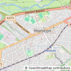 Map of Honiton, Devon