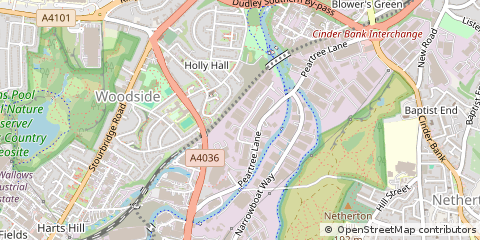 Map of Dudley, West Midlands