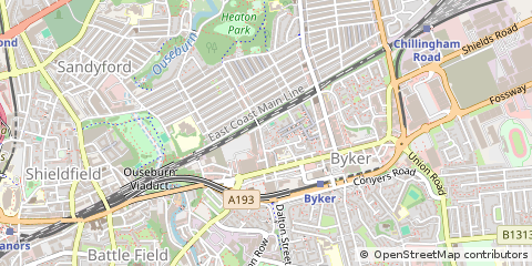 Map of Newcastle Upon Tyne