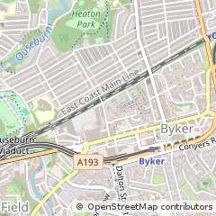 Map of Newcastle Upon Tyne