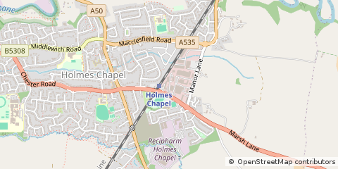 Map of Crewe, Cheshire