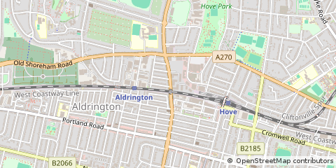 Map of Hove, East Sussex