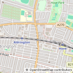 Map of Hove, East Sussex