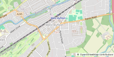 Map of West Byfleet, Surrey