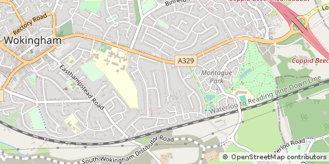 Map of Wokingham, Berkshire