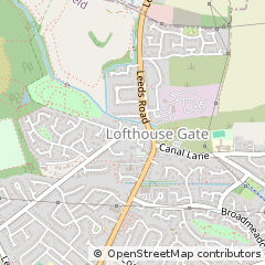 Map of Wakefield, West Yorkshire