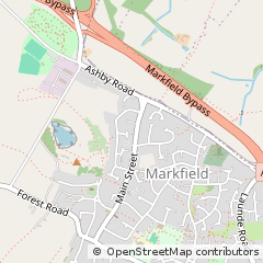 Map of Markfield, Leicestershire