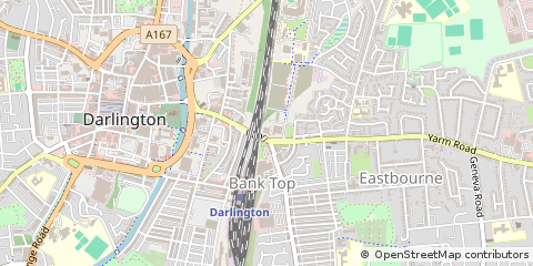 Map of Darlington, County Durham