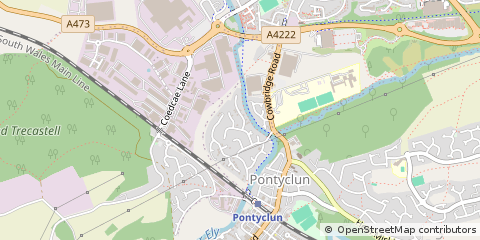 Map of Pontyclun, MID Glamorgan